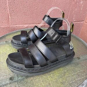 Dr Martens Blaire Leather Gladiator Platform Sandals Size 7 Women’s
